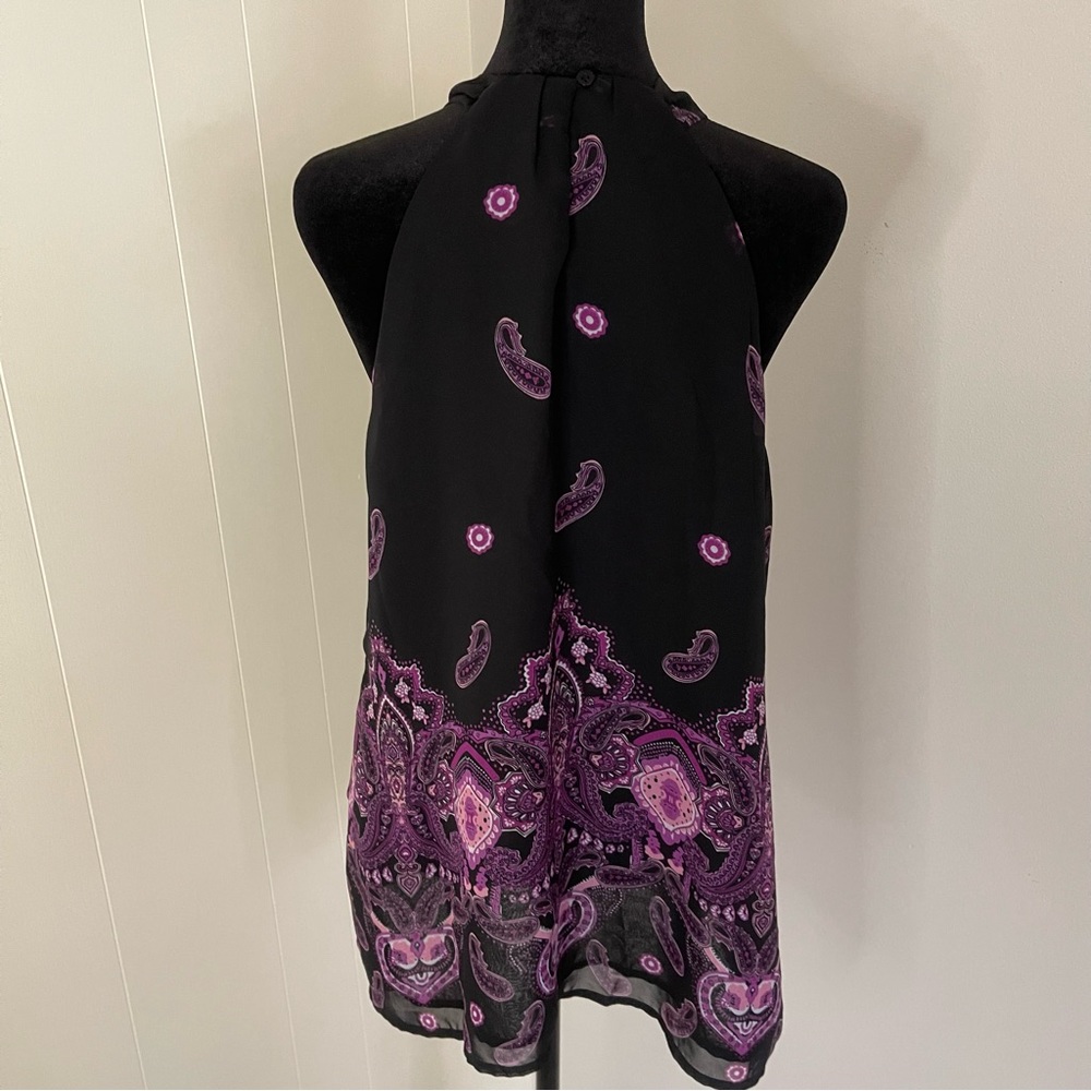 Apt 9 sleeveless purple blouse size M